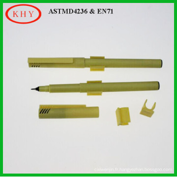 High quality permanent ink felt tip pen with clip for promotion